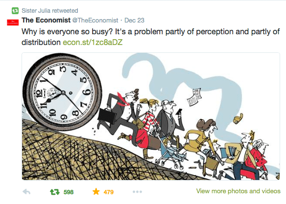 The backwards blessings of being busy