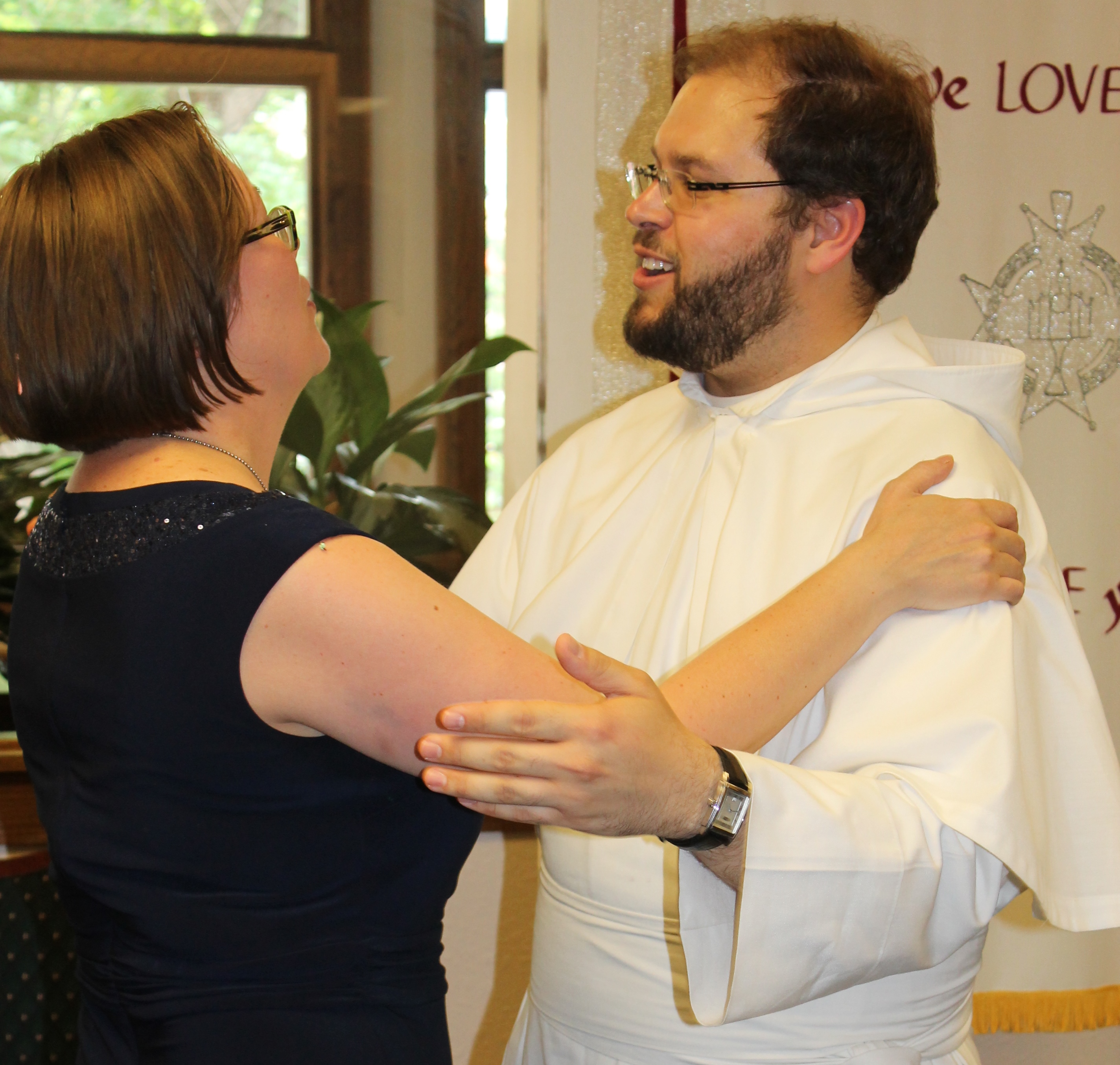 Sister Julia and friend Father Graham Golden, O.Praem.