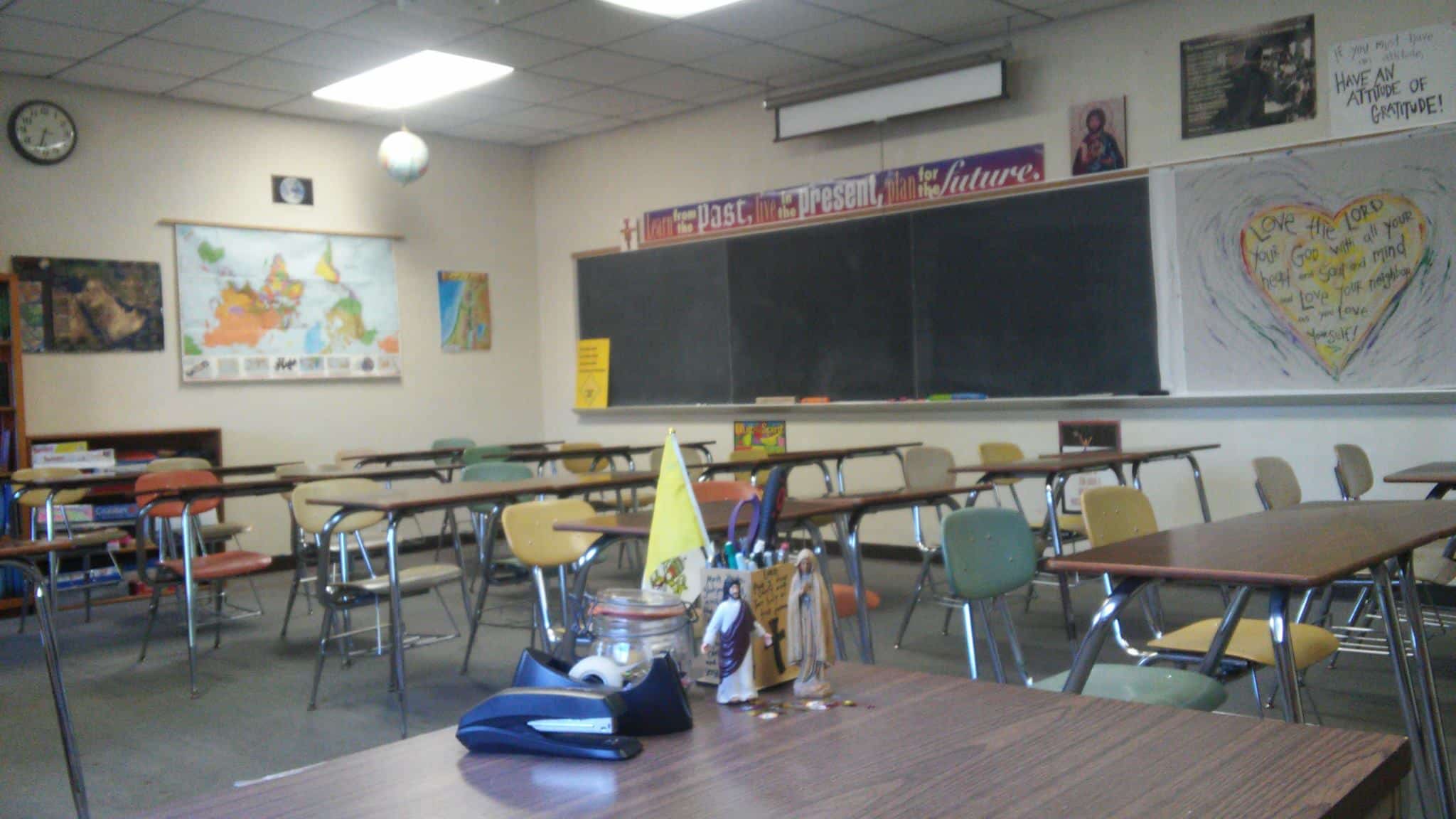 The new view from my teacher desk in my classroom. Photo by Julia Walsh FSPA