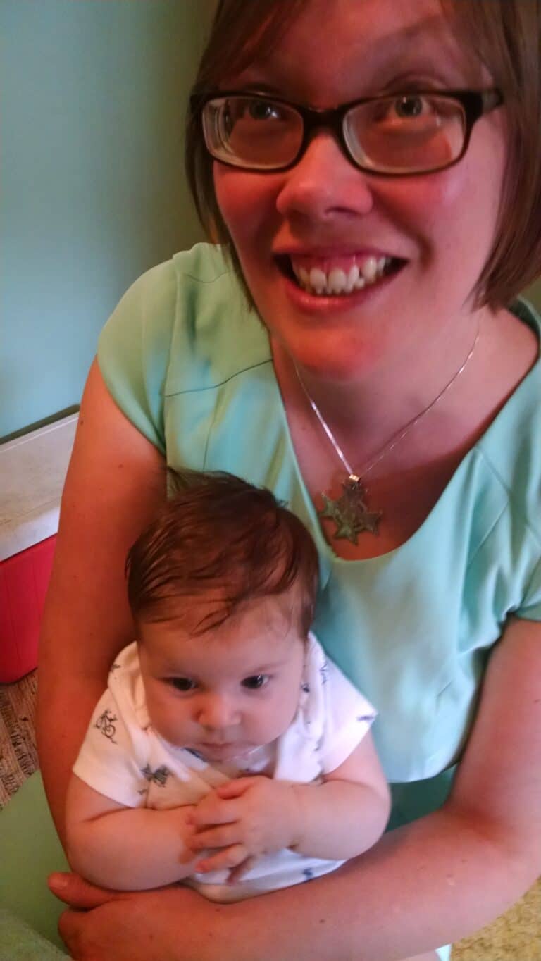 Praying with children crawling every which way