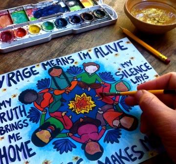 Annemarie-Barrett-painting-My-Rage-My-Voice