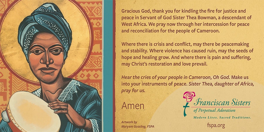 thea prayer card for Cameroon