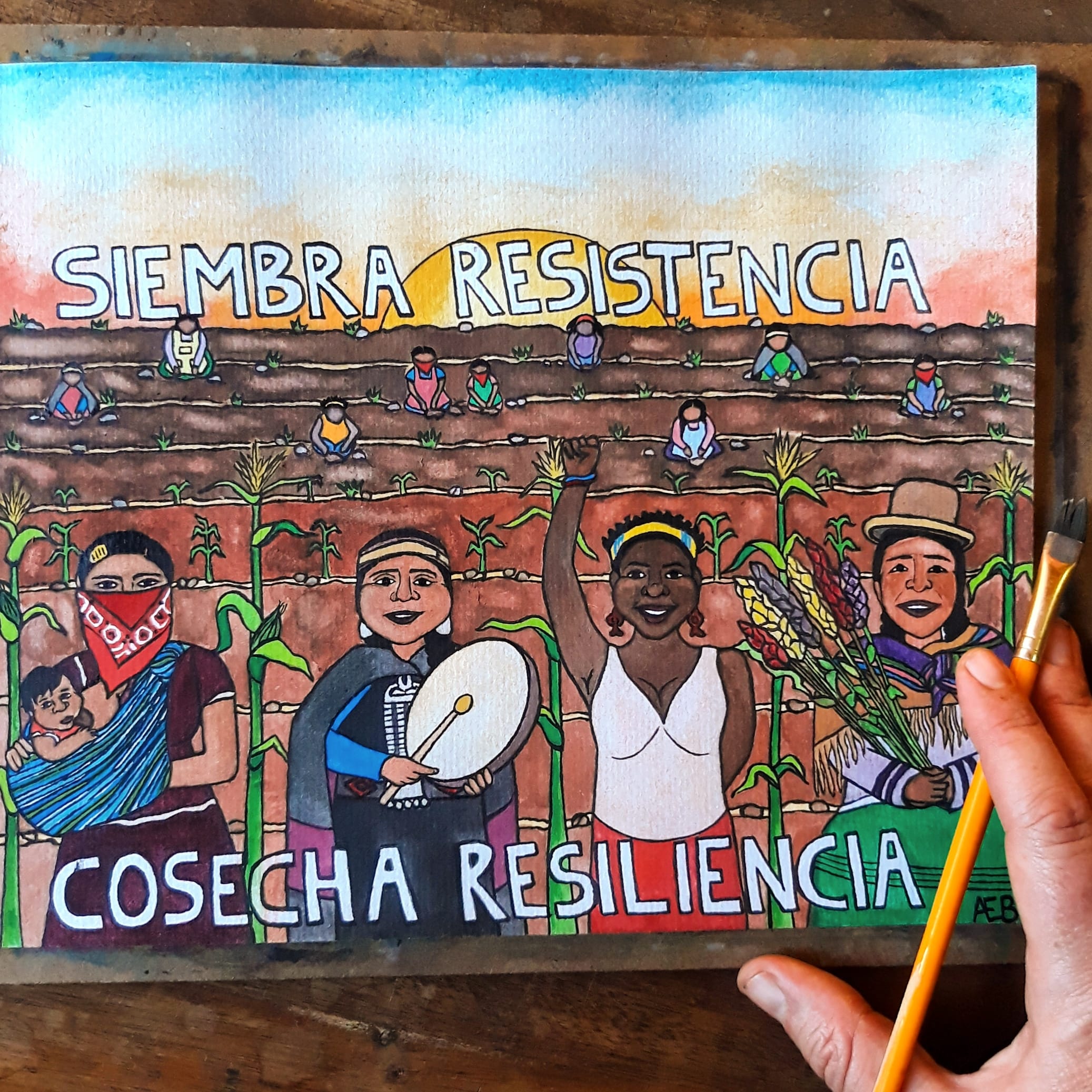 sketching watercolor