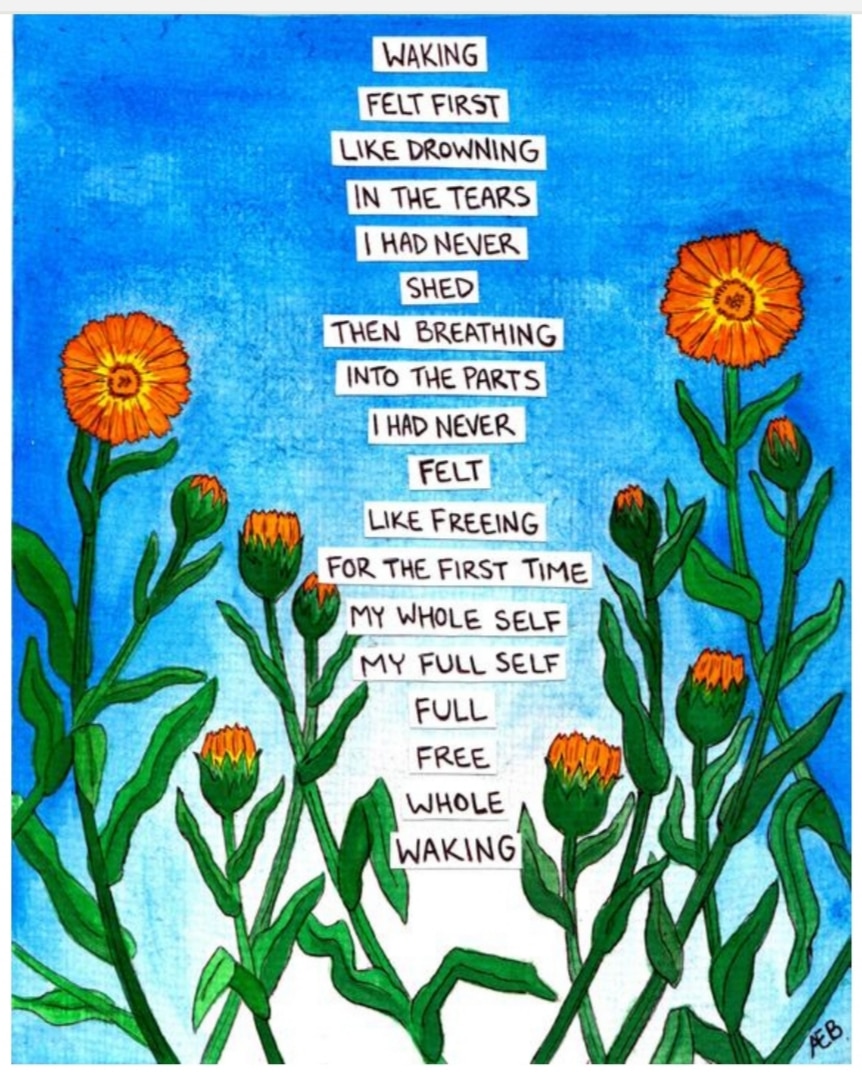 blue-painting-orange-flowers-poem