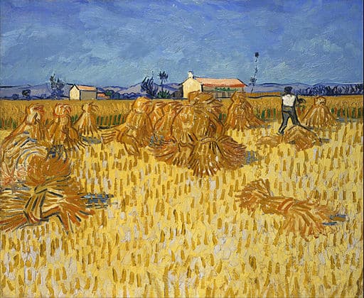 corn harvest painting