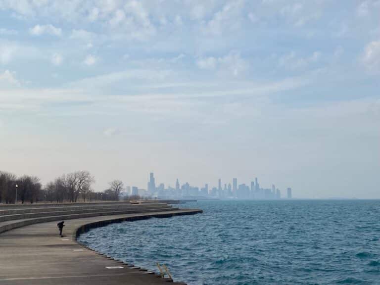 chicago and lake michigan skyine