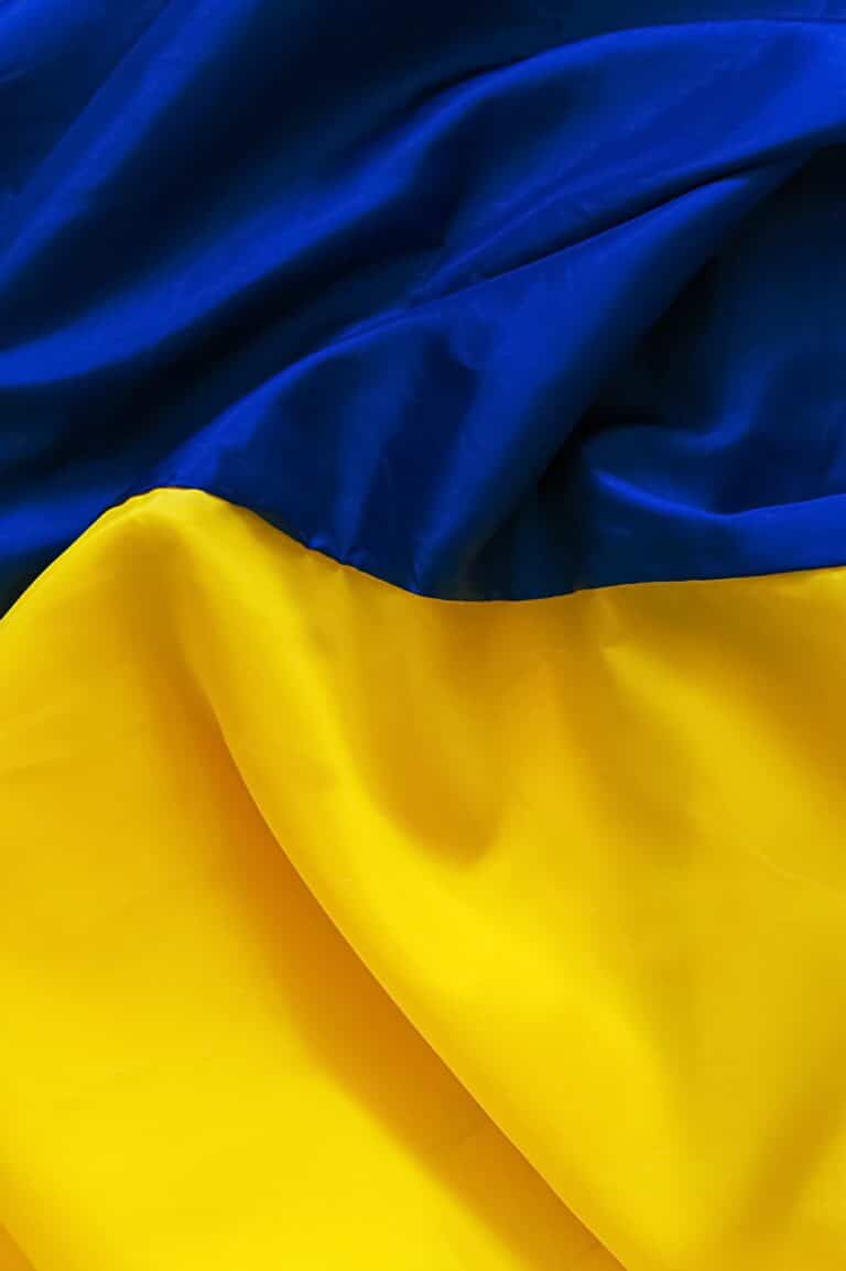 yellow and blue striped fabric