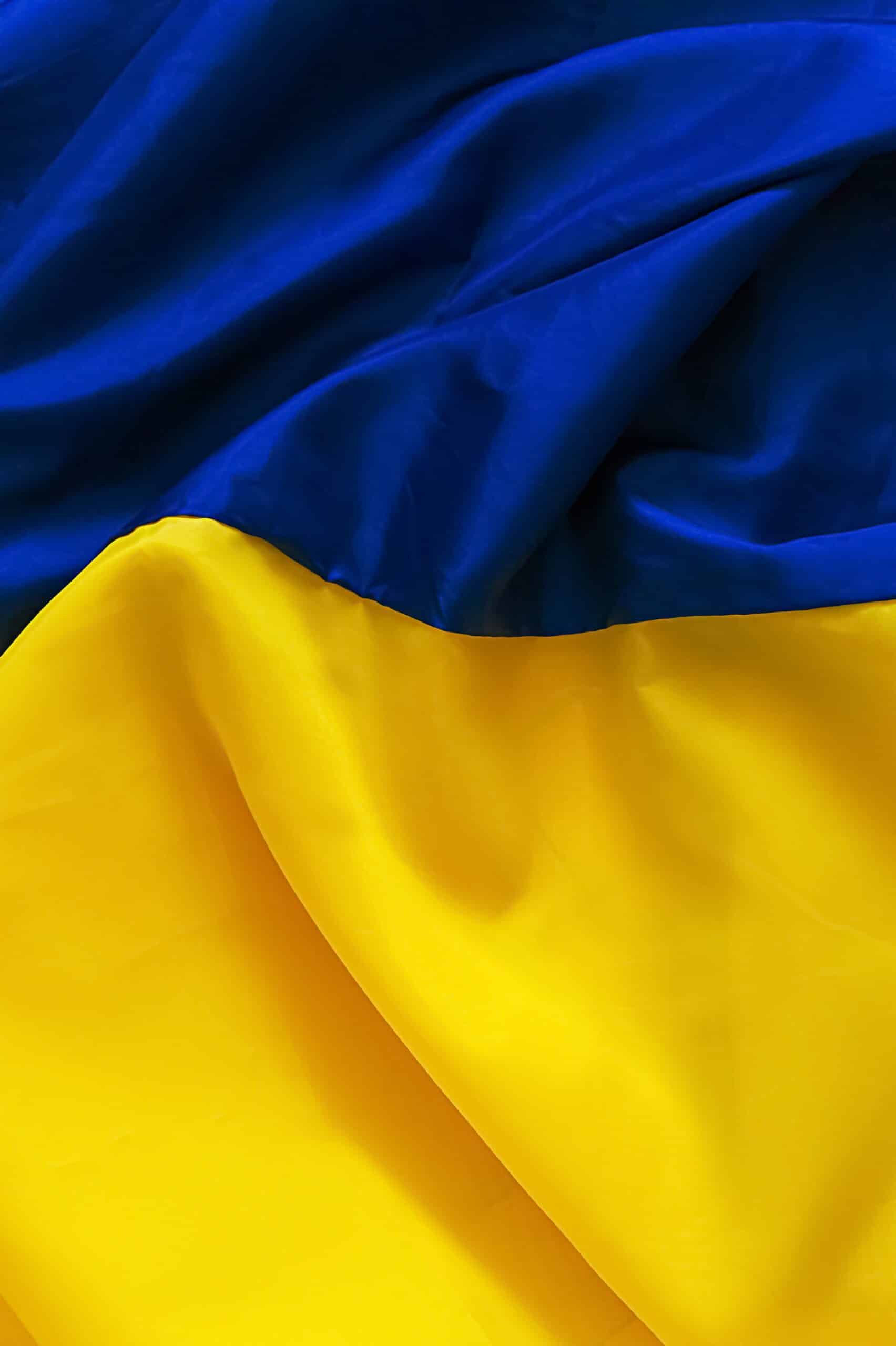 yellow and blue striped fabric