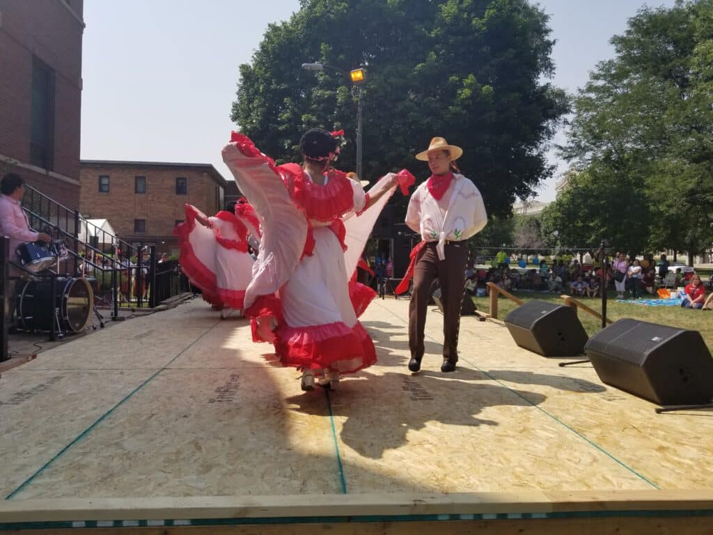Mexican dancers at Assumption BVM - Kolby House picnic
