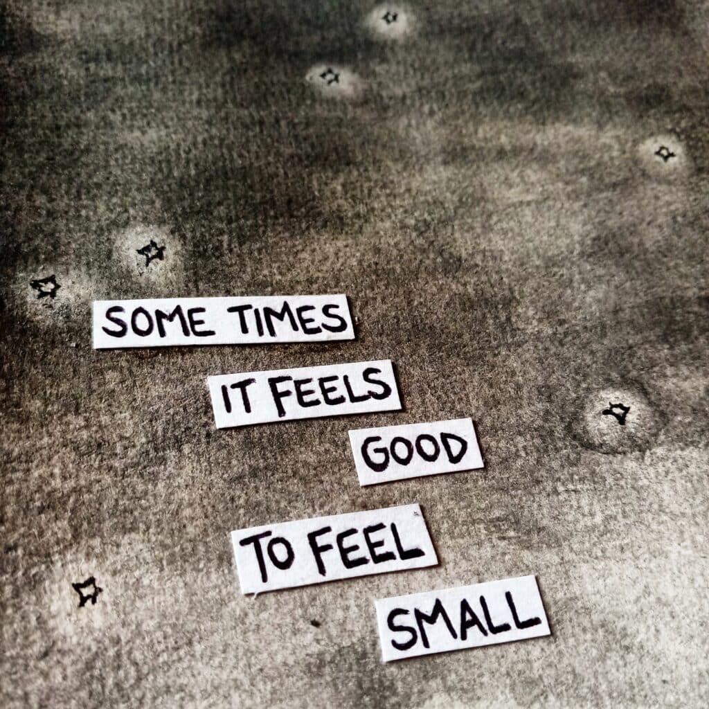 "Sometimes it Feels Good to Feel Small" Original Watercolor Art by Annemarie Erb Barrett, AEB Art