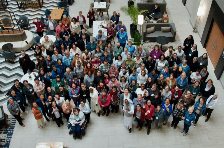 large-group-of-women-overhead-view
